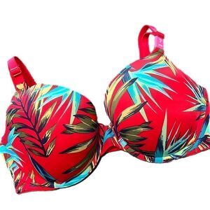 Victoria’s Secret Pink Wear everywhere Push Up Padded bra red palms 34D